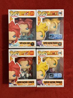 Funko Pop Animation Dragon Ball Z Super GT Gogeta SSJ Trunks CHASE Bundle