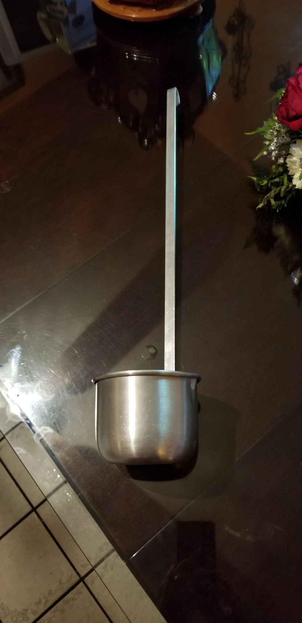 Cucharon de alumnio para servir las aguas frescas