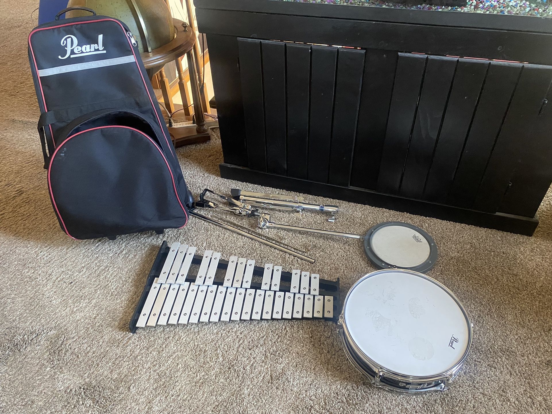 Percussion 2.5 Oct Bell set 13x3.5 Wood Shell Snare/Bell Stand