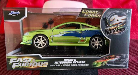 New JADA 1:32 FAST & FURIOUS 25 YEARS CANDY FINISH BRIAN’S MITSUBISHI ECLIPSE CHASE