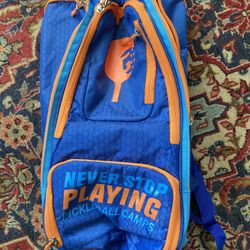 NEVER STOP PLAYING PICKLEBALL RACQUET BACKPACK 