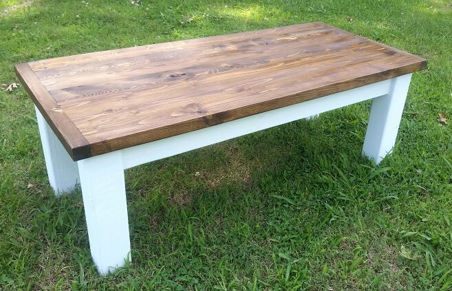 Handmade coffee table espresso top rustic farmhouse