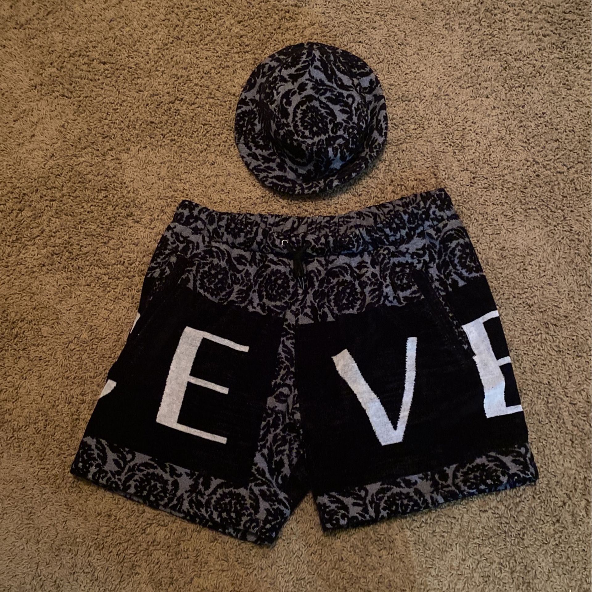 Fully Custom Versace Shorts And Bucket Hat $700 Dollar Value