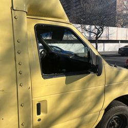 Mobile Barbershop/Salon - Yellow Ford Box Truck 