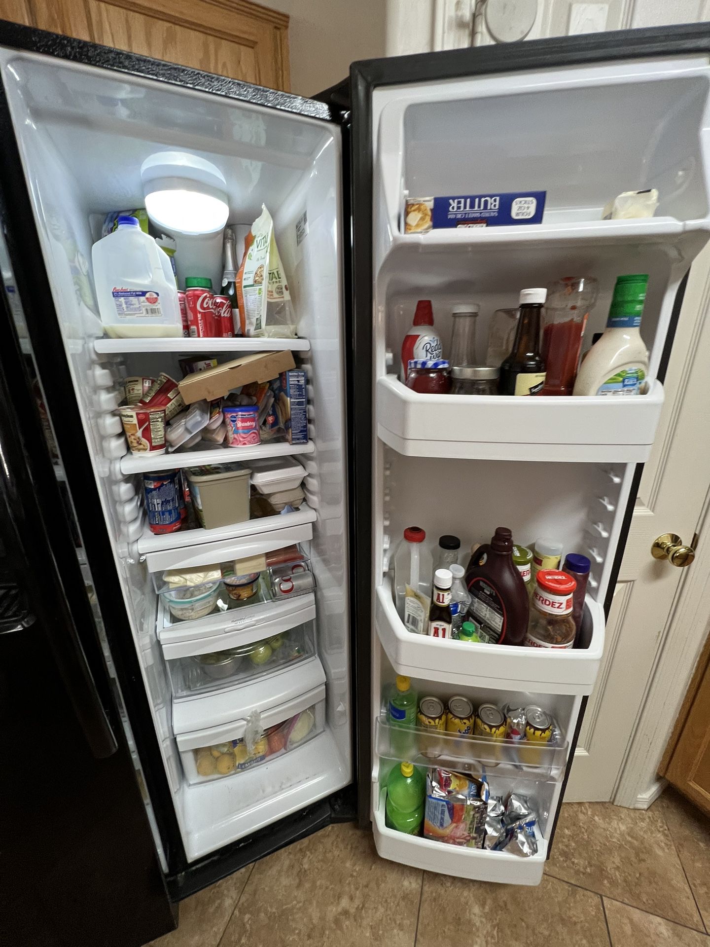 Black Refrigerator , Oven , Microwave, And Dishwasher 