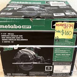 Metabo 7 1/4” Cordless Circular Saw 36V Brushless Hybrid Tool Only New In Box