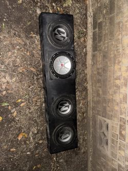 (4) 10 Inch Subs In Box Memphis Audio By Rockford Fosgate And Kicker This is a Kicker CompVR car audio subwoofer. Subwoofers System For Truck Thin Box