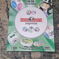 MONOPOLY EXPRESS Travel Dice Board Game (2005) PARKER Brothers BRAND NEW IN BOX!