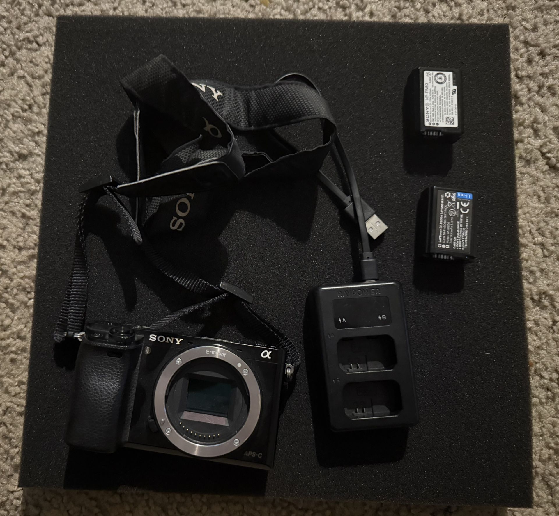 Sony Alpha A6000 24.3MP Mirrorless Digital Camera Body Black