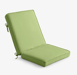 Green Sunbrella® Chair and Seatback Outdoor Cushions - NEW MSRP $200 - Two Available