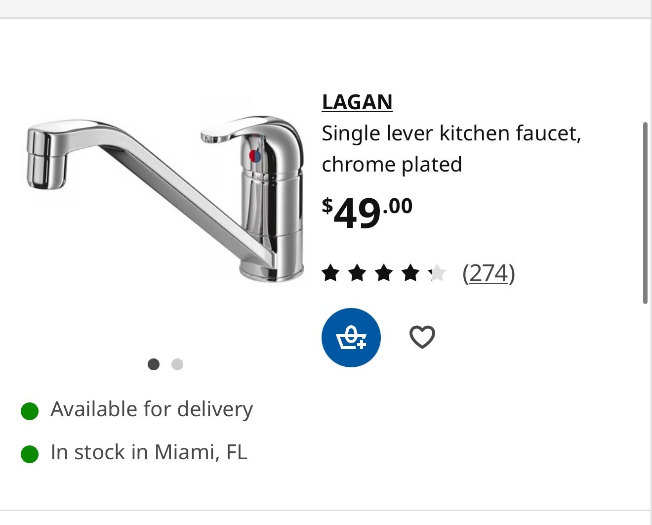 Lagan IKEA Kit Hen Faucet
