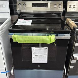 GE 30 in. 4 Burner Element Free-Standing Electric Range in Stainless Steel w/Stain-less Knobs