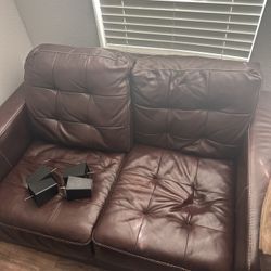 Nfm ( Nebraska Furniture Mart) Real Leather Love Seat 