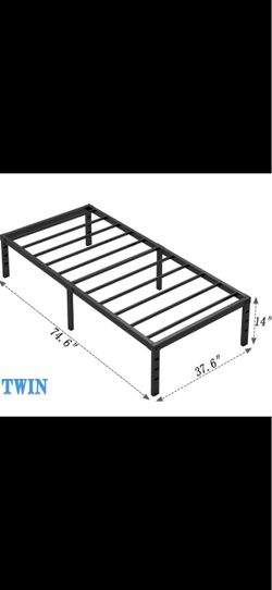 Twin iron metal bed frame
