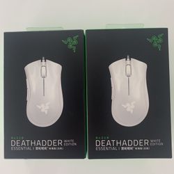 Razer DeathAdder Essential Gaming Mouse: 6400 DPI Optical Sensor - 5 Programmable Buttons - Mechanical Switches - Rubber Side Grips - White