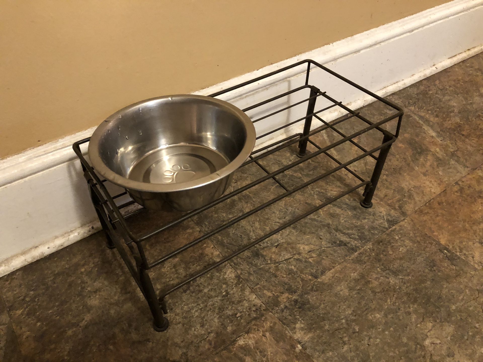 Dog bowl and bowl stand