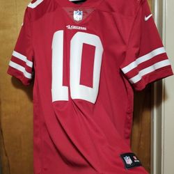 49ers Jimmy Garappolo Nike Men Red Jersey Stitched, Size Medium