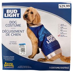 NWT Bud Light Beer Can Dog Costume Halloween Alcohol Pet 2X/3X 50-150lbs
