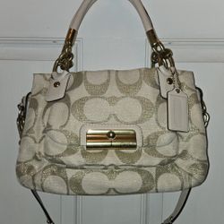 COACH KRISTIN SIGNATURE LUREX HOBO