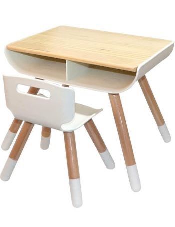Toddler Solid Wood Desk & Chair Set