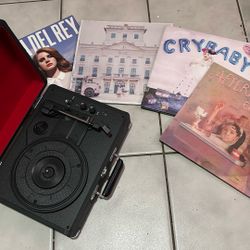Record Player with Vinyl’s  