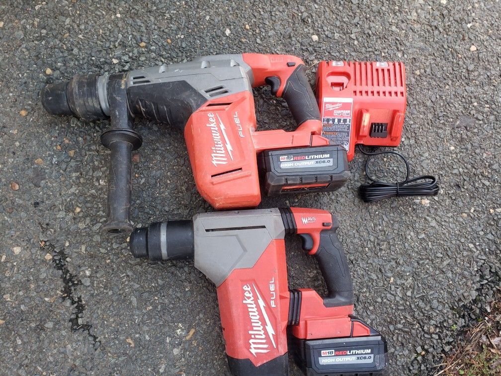 2 Milwaukee HAMMER DRIL ROTARY FUEL BRUSHSLEES 