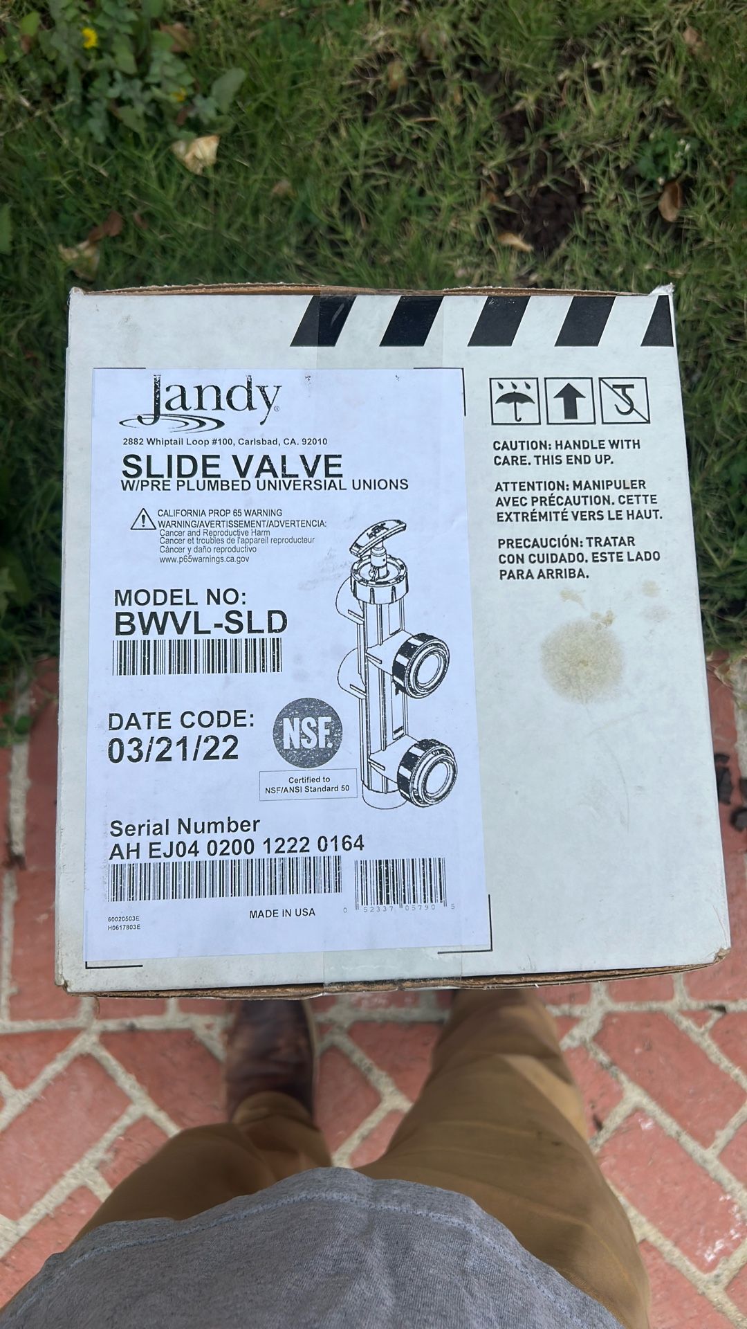 Pool Jandy Slide Valve