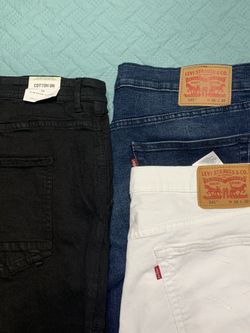 5 pair of Levi jeans and pair of slim jogger jeans