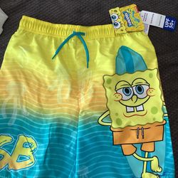 Sponge Bob Water Shorts Size 10-12