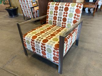 ROOM & BOARD Multicolor Upholstered Accent Chair with Deep Seats and Metal Frame