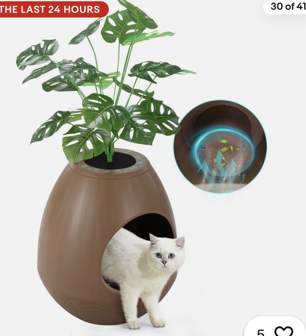 Smart Hidden Litter Box Plant Litter BoxEnclosure Odor Absorbing