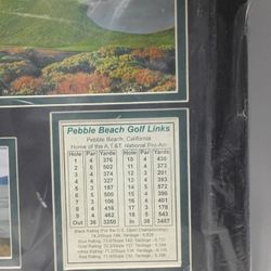 Golf Picture Frame, Golf Decor, Sports Wall Art, Man Cave Decor, Golf Gift, Collectibles, Pebble Beach 