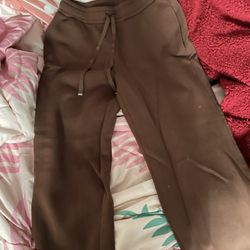 brown sweatpants