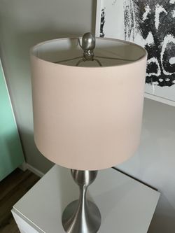 Pink And Silver Desk Lamp