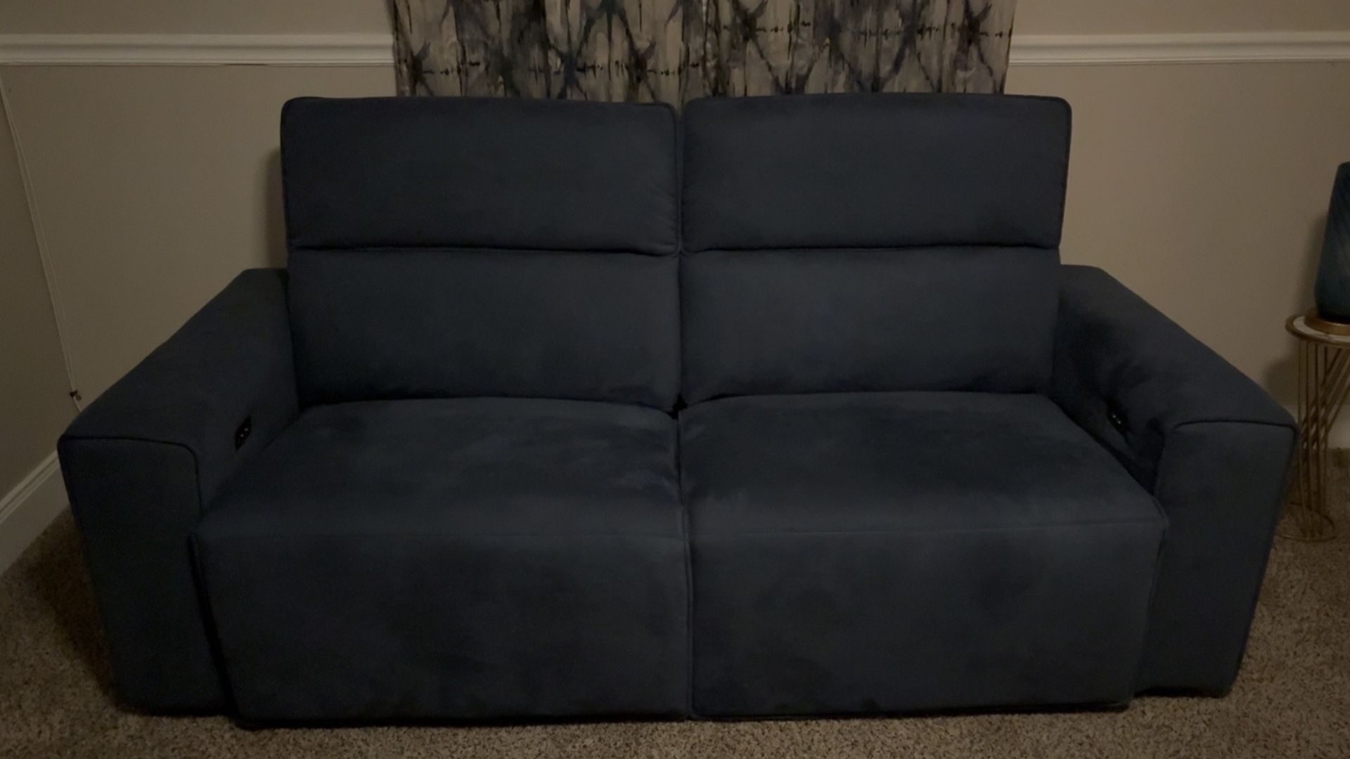 Navy Blue Recliner Couch