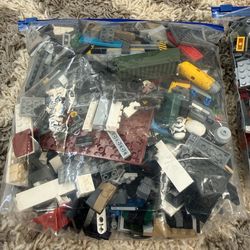 Assorted LEGO Pieces & Minifigures – 2 Bags