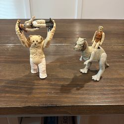 1979-81 VINTAGE STAR WARS  TAUNTAUN LUKE HAN HOTH WAMPA ACTION FIGURES