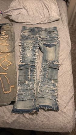 Trying get rid of these pants blue ones are size 38 men other 1s size 34 ish 60$ for all