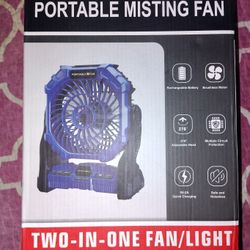 Portable Rechargeable Misting Fan