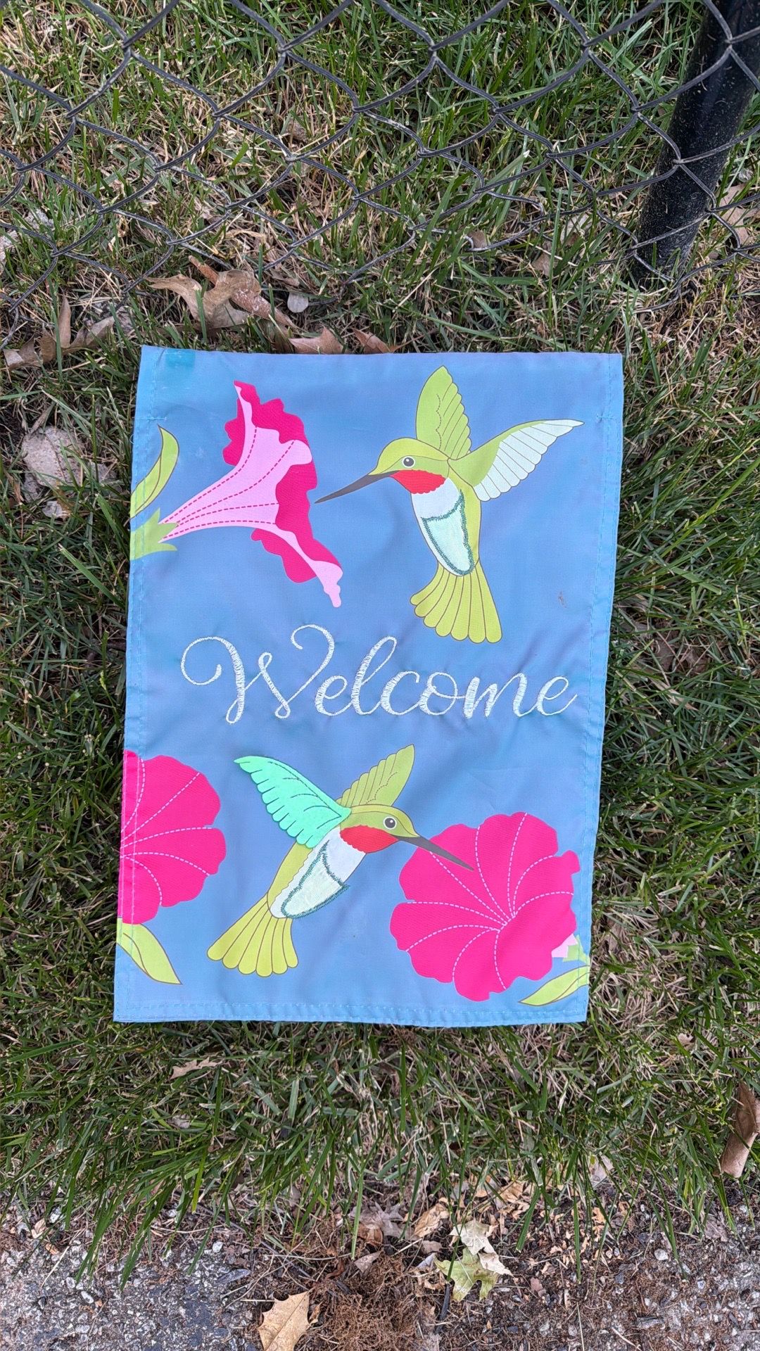 Hummingbird Garden Flag
