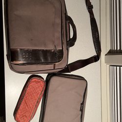 Vintage Tumi Laptop Bag Briefcase Shoulder Bag Brown Leather