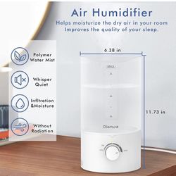 Humidifiers for Bedroom Large Room, 3.5L Ultrasonic Cool Mist Humidifiers with Essential Oil Diffuser, Adjustable Humidity Vaporizer, 360°Rotation Noz