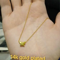 Little Gold Platted Butterfly Necklace 
