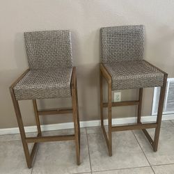 Outdoor Wicker Bar Stools $130