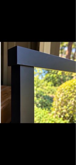 Large 40” x 40” Black Framed Mirror - Modern Style