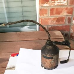 1940s Antique Eagle Thumb Pump Oil Can 