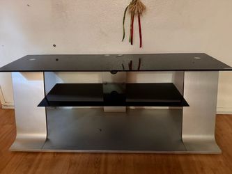 Modern Black Glass TV Stand