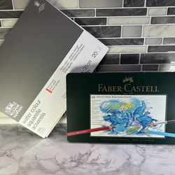 Faber Castell Watercolor 60 Color Pencils Set And Professional Water Color Pad 9X12 Size 10aheers