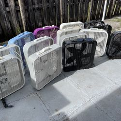14 Square Fans In Used But Working Condition $10 EACH Firm On Price