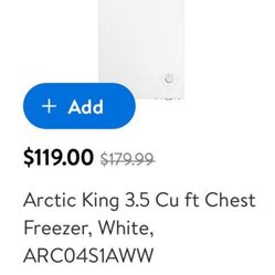 NEED GONE! Arctic King Chest Freezer